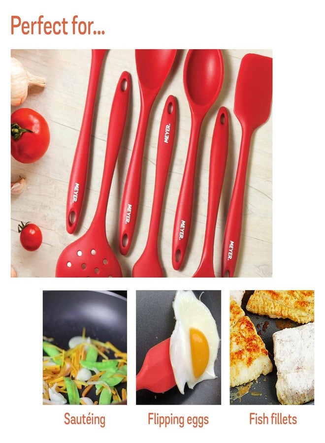Meyer Silicone Spatulla | Silicone Accessories. for Cooking | Palta Big Size | Kitchen Tools | Spatula for Kitchen | Spatula for Non Stick Pan, Red - Image 3